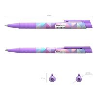 Ручка шар. ЕК   Magic Rhombs автомат.0,7мм цв.мат.корп.Soft Touch, синяя