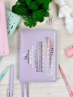 Ежедневник недат. А6+ 120л., кож.зам., тв.пер. "Плонже сиреневый" ляссе