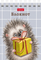 Блокнот А7  40л гребень "Хорошо быть ёжиком" клетка