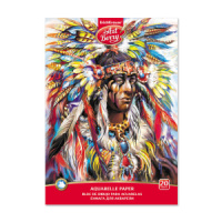 Альбом для акварели А4 20 л "Индеец", пл. 180 г/м, склейка