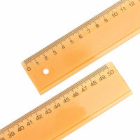 Линейка 50см прозрачная цветная