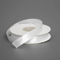 Лента упаковочная атласная 12мм, 22м белая