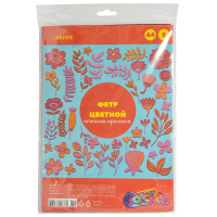 Набор цветного фетра А4  5л. 5цв. красная гамма, 2мм