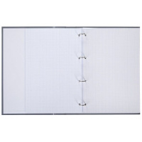 Тетрадь  А4  80л кл. на кольцах Hatber "NEWtone PASTEL. Серый агат" софт-тач