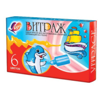 Краска Витраж (акрил. осн.), набор  6цв. по 20мл,