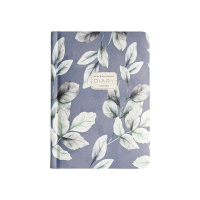 Ежедневник недат. А6+ 120л., тв.обл., иск.кожа "Flora. Frozen Leaves" ляссе