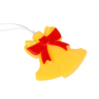 Гирлянда на батарейках с насадками  2м 10LED "Колокольчики" 220В, шампань