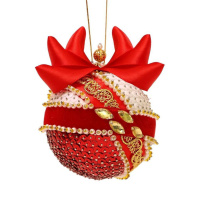 Новогодний шар из пайеток 8см "Императрица" 8+