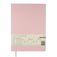 Скетчбук 179*250мм  80л., сшивка, 100гр/м2, "Sketch and Art. Зефирный розовый"