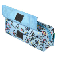 Пенал-косметичка (200*70*50) молния, ткань "Яркие фразы"