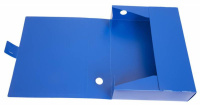 Папка на застёжке А4 0,8мм, архивная, 80мм, синяя