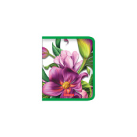 Папка д/тетрад. А5 (245*200*10) 1отд. молния вокруг, пластик "Tropical Flowers"