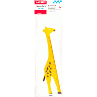 Линейка 15 см пластик. фигурная Animals, ассорти