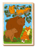 Выжигание набор досочек А4 "В лесу"