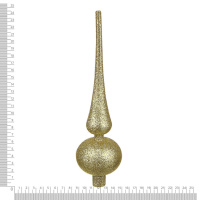 Макушка на ёлку 24см, красная/золото