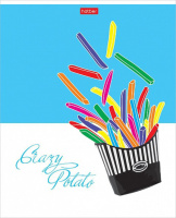 Тетрадь А5  80л кл. Hatber "Crazy food" белизна 98%