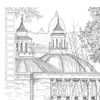 Раскраска "Раскраска для маркеров. Городские пейзажи/Раскрашиваем город (С-Пб)" 196*196мм, 64стр.
