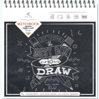 Скетчбук 250*250мм  60л. "Quadro bigger", крафт бумага 80г/м2, гребень