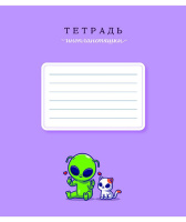 Тетрадь А5 12л кл. ПЗБМ "Инопланетяшки" УФ рельефн.лак, микс, белизна 100%