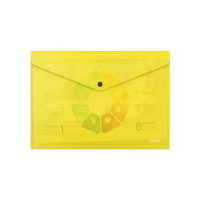 Конверт на кнопке A4 Glossy Neon, полупрозрачная