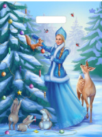 Пакет 40*31см (60мк) с вырубной укрепл. ручкой "Добрая сказка" ПВД