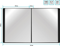 Папка файл А4 100лист 0,70мм, черная