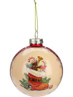 Ёлочный шар  8 см "Волшебный ботинок" стекло