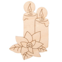 Заготовка деревянная Подвеска "Свечи" 9см