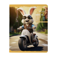 Тетрадь А5 48л кл. Альт "Пушистый байкер" УФ-лак, бел.100%