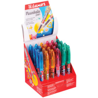 Ручка перьевая Luxor "Ink Glide", ассорти, в компл. 1 картридж