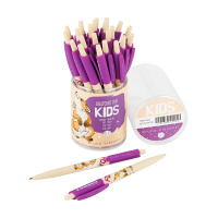 Ручка шар. BV автомат. "HappyClick. Kids. Лисенок" 0,5мм, синяя