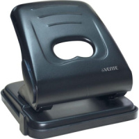 Дырокол deVENTE  35 лист, металл., линейка, чёрный