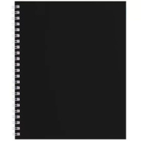 Тетрадь А5  96л кл. гребень Hatber "SoloMatte. Черный бархат" софт-тач