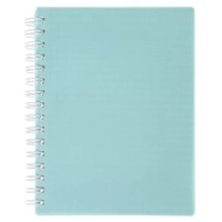 Блокнот А6 пласт.обл.  80л "Canvas. Бирюза" гребень, кл.