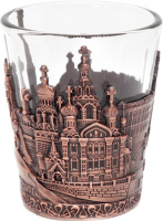 Стопка "Санкт-Петербург" с мет.подставкой медь