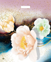 Пакет 60*50см (100мк) с вырубной ручкой "Цветочный БИГ 20 кг" ПВД