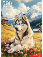 Пазлы  500 элементов  480*330мм. "Собака в горах"
