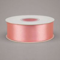 Лента упаковочная атласная 25мм, 22 м чайная роза