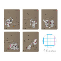 Тетрадь А5 48л кл. Альт "Штопаные звери" мат.лам.