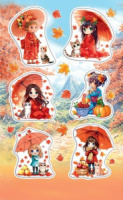 Наклейки детские 15*9см  "Девочка с зонтом" Наклейки детские 15*9см  "Девочка с зонтом"