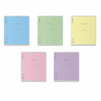 Тетрадь А5 12л лин.узкая Erich Krause  пласт.обл. "Классика CoverPrо", ассорти