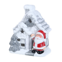 Сувенир новогодний "Домиик" 12см с LED подсветкой, керамика