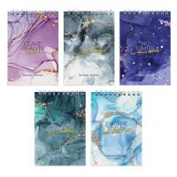 Блокнот А6  40л гребень "Мрамор" клетка