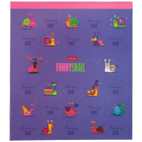 Папка на кольцах (без блока) А5 Hatber "Прикольные улитки" глянц.лам.