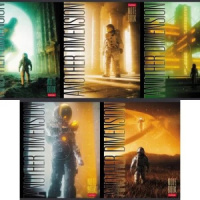 Тетрадь А5  96л ЛИН. Hatber "Другое измерение" мат.лам, тисн., бел.100%