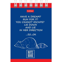 Блокнот А7  40л  "Мысли вслух" гребень, тонир.блок, без линовки