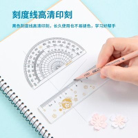 Набор геометрический Deli Sakura (2треуг., 15см лин., трансп.)