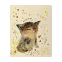 Тетрадь А5 48л кл. BV "Любовь как она есть" мат.лам., фольга, бел.100%