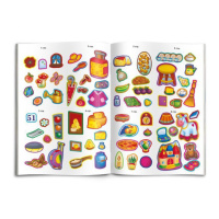 Книжка А4,  8стр. с наклейками "Приключения зверят. Мышаня"