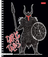 Тетрадь А5  48л кл. гребень Hatber "Dark tales" 4 диз.в спайке